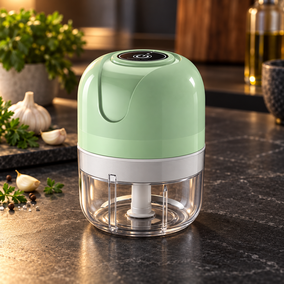 250ml Garlic Masher Crusher Electric Kitchen Food Chopper USB Portable