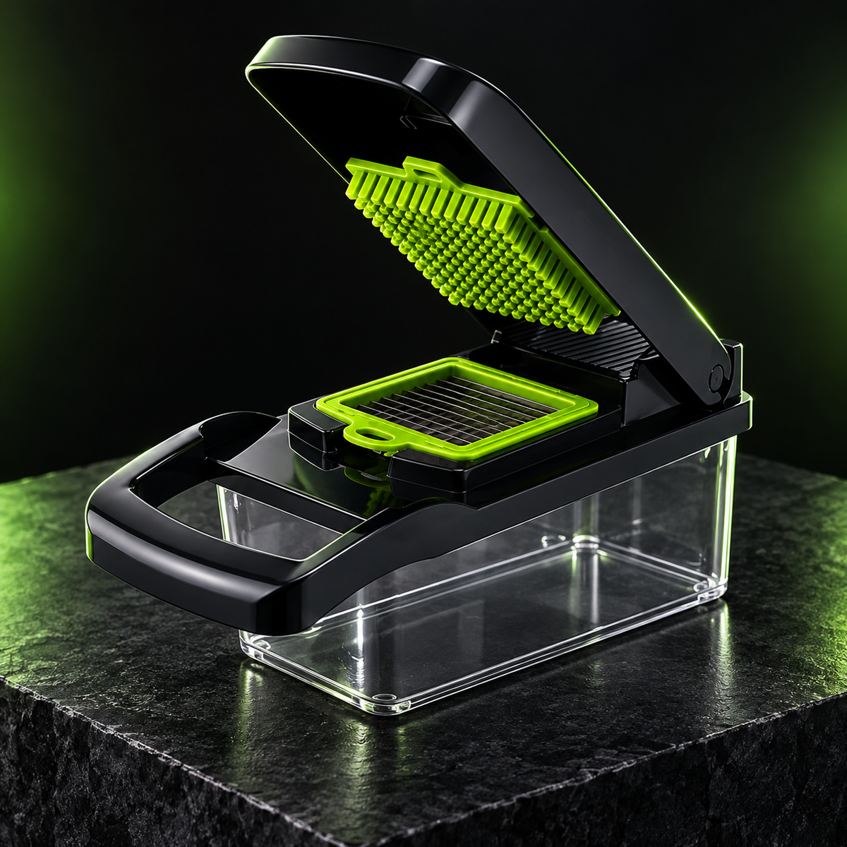 1Pc Green Black 12 in 1 Multifunctional Vegetable Slicer Cutter Shredders