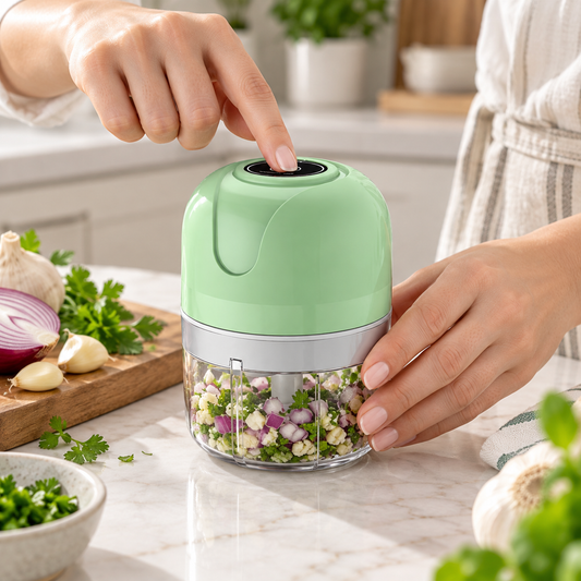 250ml Garlic Masher Crusher Electric Kitchen Food Chopper USB Portable